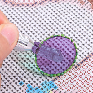 5 Pcs Diamond Paintng Art Wheel with 2Pcs Diamond Painting Glue Clay (Purple)