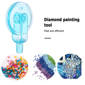 5 Pcs Diamond Paintng Art Wheel with 2Pcs Diamond Painting Glue Clay (Blue)