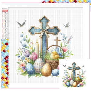 Easter Cross 30*30CM(Picture) Full Square Drill Diamond Painting