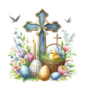 Easter Cross 30*30CM(Picture) Full Square Drill Diamond Painting