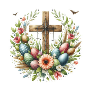 Easter Cross 30*30CM(Picture) Full Square Drill Diamond Painting