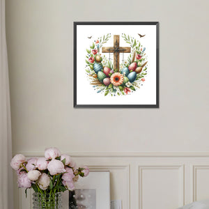 Easter Cross 30*30CM(Picture) Full Square Drill Diamond Painting