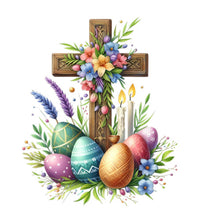 Load image into Gallery viewer, Easter Cross 30*30CM(Picture) Full Square Drill Diamond Painting
