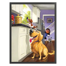Load image into Gallery viewer, Naughty Dog - 30*40CM 11CT Stamped Cross Stitch
