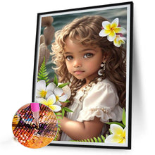 Load image into Gallery viewer, Girl With Flowers 30*40CM(Picture) Full Square Drill Diamond Painting
