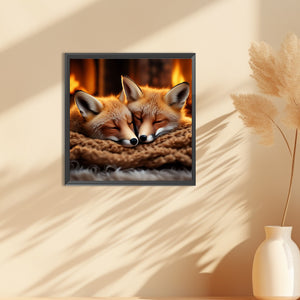 Fox 30*30CM(Canvas) Full Round Drill Diamond Painting