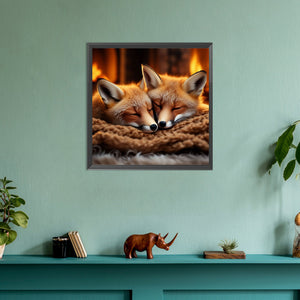 Fox 30*30CM(Canvas) Full Round Drill Diamond Painting