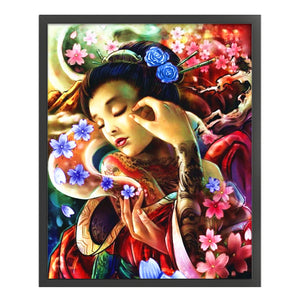 Ancient Style Beauty - 50*60CM 11CT Stamped Cross Stitch