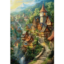 Load image into Gallery viewer, Mountain Village - 40*60CM 16CT Stamped Cross Stitch
