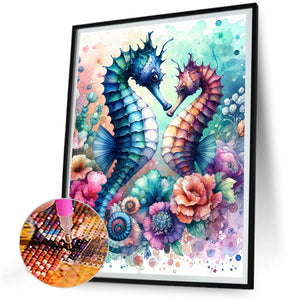 Flowers Seahorse 30*40CM(Canvas) Full Round Drill Diamond Painting