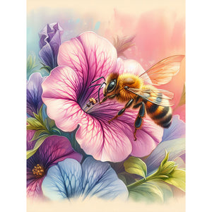 Flower Bee 30*40CM(Canvas) Full Round Drill Diamond Painting