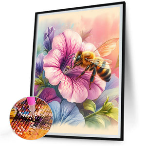 Flower Bee 30*40CM(Canvas) Full Round Drill Diamond Painting