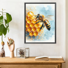 Load image into Gallery viewer, Flower Bee 30*40CM(Canvas) Full Round Drill Diamond Painting
