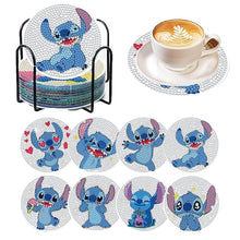 Load image into Gallery viewer, 8 Pcs Stitch Diamond Art Coasters With Holder Diamond Art Painting Coasters Kits
