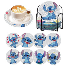 Load image into Gallery viewer, 8 Pcs Stitch Diamond Art Coasters With Holder Diamond Art Painting Coasters Kits
