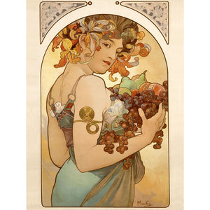 Mucha Girl 30*40CM(Canvas) Full Round Drill Diamond Painting