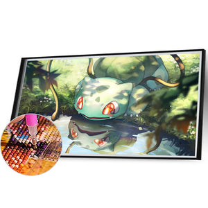 Bulbasaur 50*30CM(Canvas) Full Round Drill Diamond Painting