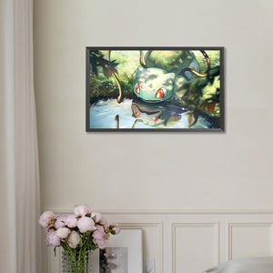 Bulbasaur 50*30CM(Canvas) Full Round Drill Diamond Painting