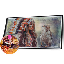 Load image into Gallery viewer, Indian Girl 50*30CM(Canvas) Full Round Drill Diamond Painting
