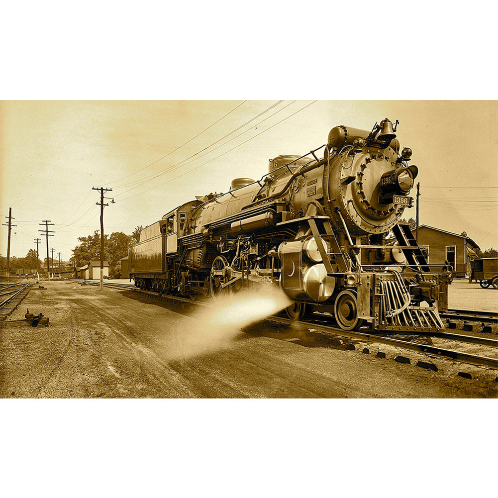 Train Locomotive 50*30CM(Canvas) Full Round Drill Diamond Painting