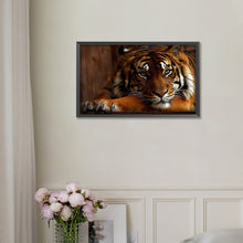 Load image into Gallery viewer, Tiger 50*30CM(Canvas) Full Round Drill Diamond Painting
