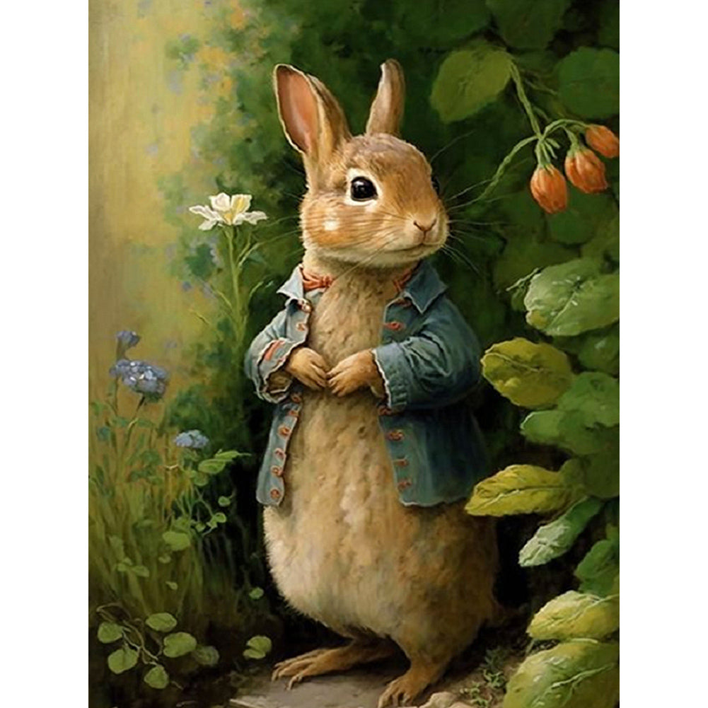 Easter Bunny 30*40CM(Canvas) Full Round Drill Diamond Painting