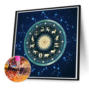 Twelve Zodiac Signs Horoscope 50*50CM(Canvas) Full Round Drill Diamond Painting