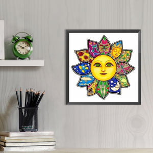 Flower Of The Sun 40*40CM(Picture) Full AB Round Drill Diamond Painting