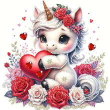 Load image into Gallery viewer, Love Unicorn 30*30CM(Canvas) Partial Special Shaped Drill Diamond Painting
