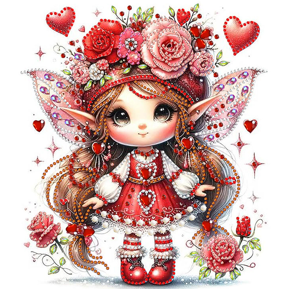 Rose Elf 30*30CM(Canvas) Partial Special Shaped Drill Diamond Painting
