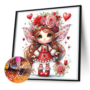 Rose Elf 30*30CM(Canvas) Partial Special Shaped Drill Diamond Painting