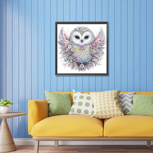 Bald Owl 30*30CM(Canvas) Partial Special Shaped Drill Diamond Painting