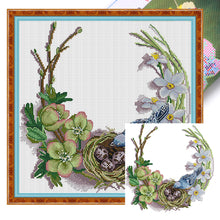 Load image into Gallery viewer, Bird&#39;S Nest Garland - 34*33CM 14CT Stamped Cross Stitch(Joy Sunday)
