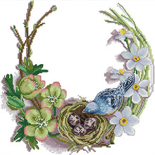 Load image into Gallery viewer, Bird&#39;S Nest Garland - 34*33CM 14CT Stamped Cross Stitch(Joy Sunday)
