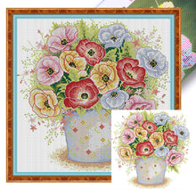 Load image into Gallery viewer, Poppy In Full Bloom - 32*32CM 14CT Stamped Cross Stitch
