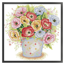 Load image into Gallery viewer, Poppy In Full Bloom - 32*32CM 14CT Stamped Cross Stitch
