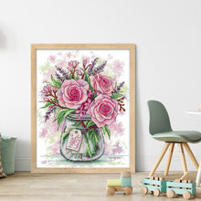 Load image into Gallery viewer, Rose And Lavender - 29*35CM 14CT Stamped Cross Stitch(Joy Sunday)
