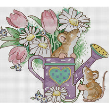 Load image into Gallery viewer, Mouse&#39;S Garden Adventure - 22*20CM 14CT Stamped Cross Stitch(Joy Sunday)
