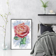 Load image into Gallery viewer, Pink Rose - 23*33CM 14CT Stamped Cross Stitch(Joy Sunday)
