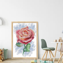 Load image into Gallery viewer, Pink Rose - 23*33CM 14CT Stamped Cross Stitch(Joy Sunday)
