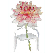 Load image into Gallery viewer, Pink Lotus In Bottle - 19*28CM 14CT Stamped Cross Stitch(Joy Sunday)
