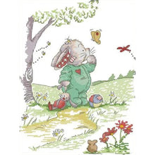 Load image into Gallery viewer, Rabbit And Butterfly 1 - 28*36CM 14CT Stamped Cross Stitch(Joy Sunday)
