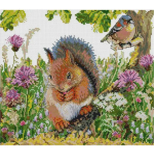 Squirrel And Bird - 35*31CM 14CT Stamped Cross Stitch(Joy Sunday)