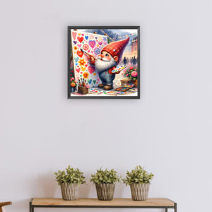 Painted Gnome 30*30CM(Canvas) Full Round Drill Diamond Painting