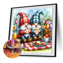 Load image into Gallery viewer, Picnic Gnome 30*30CM(Canvas) Full Round Drill Diamond Painting
