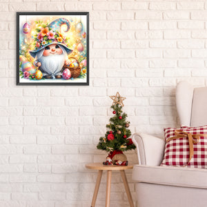Easter Egg Gnome 30*30CM(Canvas) Full Round Drill Diamond Painting