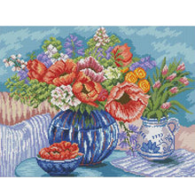 Load image into Gallery viewer, Vase And Fruits On The Table - 44*36CM 14CT Stamped Cross Stitch(Joy Sunday)

