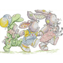 Load image into Gallery viewer, Patch Rabbit(3) - 36*27CM 14CT Stamped Cross Stitch(Joy Sunday)
