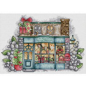 Christmas Toy Store - 31*22CM 14CT Stamped Cross Stitch(Joy Sunday)