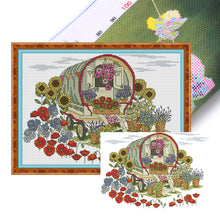 Load image into Gallery viewer, Flower Caravan - 35*27CM 14CT Stamped Cross Stitch(Joy Sunday)
